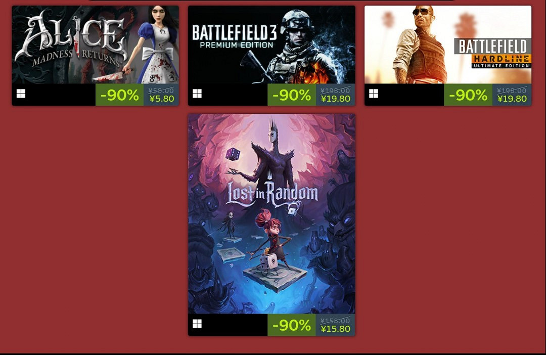 EA Steam春節特賣 《戰地風雲1》9.9元《戰地風雲5》11.4元