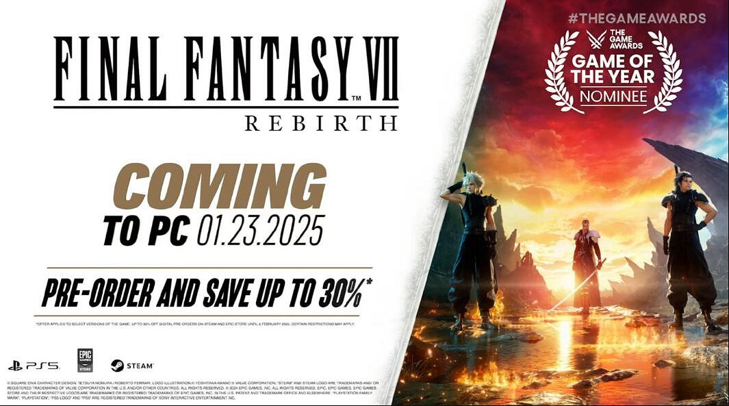 《最終幻想7重生》pc版發售日期