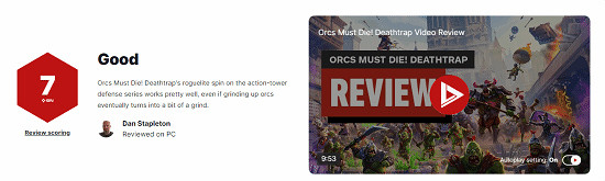 《獸人必須死!死亡陷阱》IGN:7分!後期遊戲很枯燥 《獸人必須死!死亡陷阱》IGN:7分!後期遊戲很枯燥