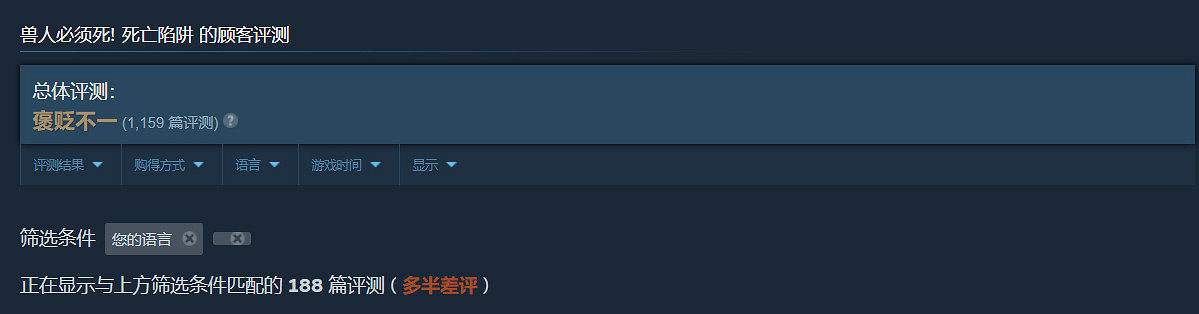 《獸人必須死!》正式發售 Steam平台評價褒貶不一 《獸人必須死!》正式發售 Steam平台評價褒貶不一