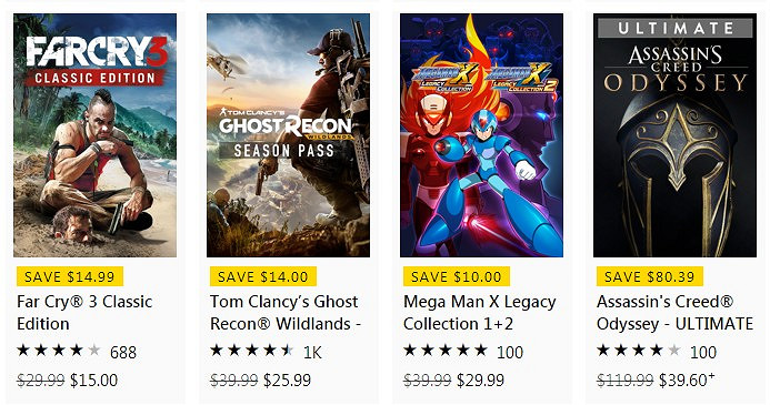 每次打折都有你!大廠育碧最新Xbox遊戲折扣活動 每次打折都有你!大廠育碧最新Xbox遊戲折扣活動