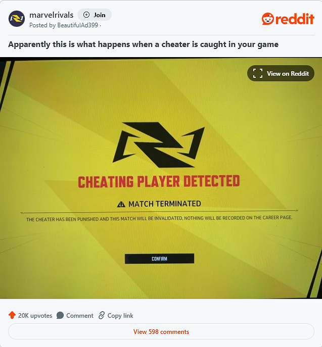 《漫威爭鋒》實裝反作弊機制偵測 掛車遊戲記錄不算數 《漫威爭鋒》實裝反作弊機制偵測 掛車遊戲記錄不算數