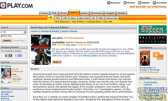 再次跳票 [惡靈古堡4][惡魔獵人3特別版]再延期一個月