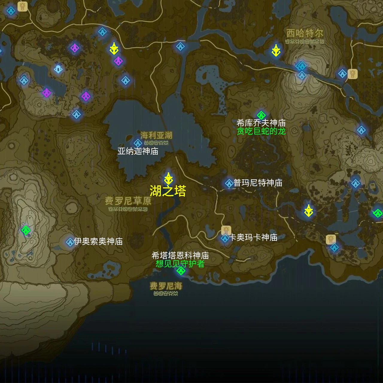 《塞爾達傳說曠野之息》神廟全地圖一覽