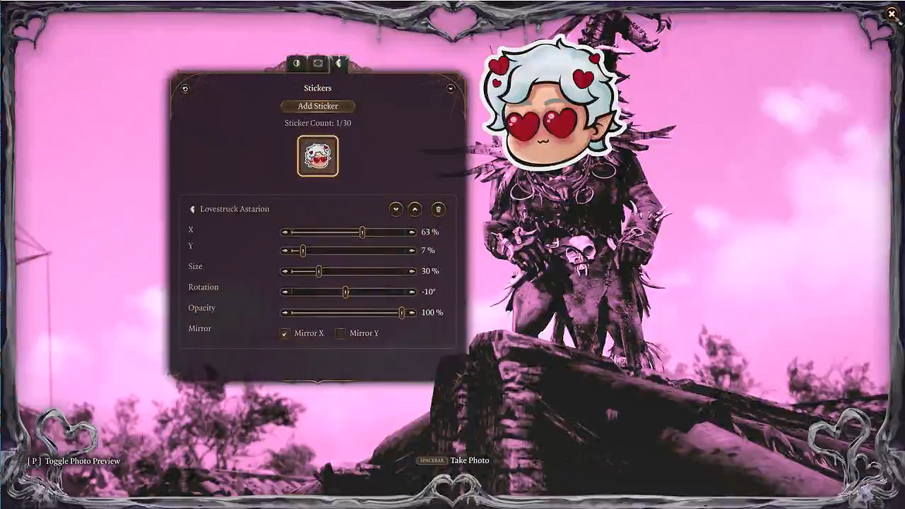 《柏德之門3》官方分享“拍照模式”展示影片！