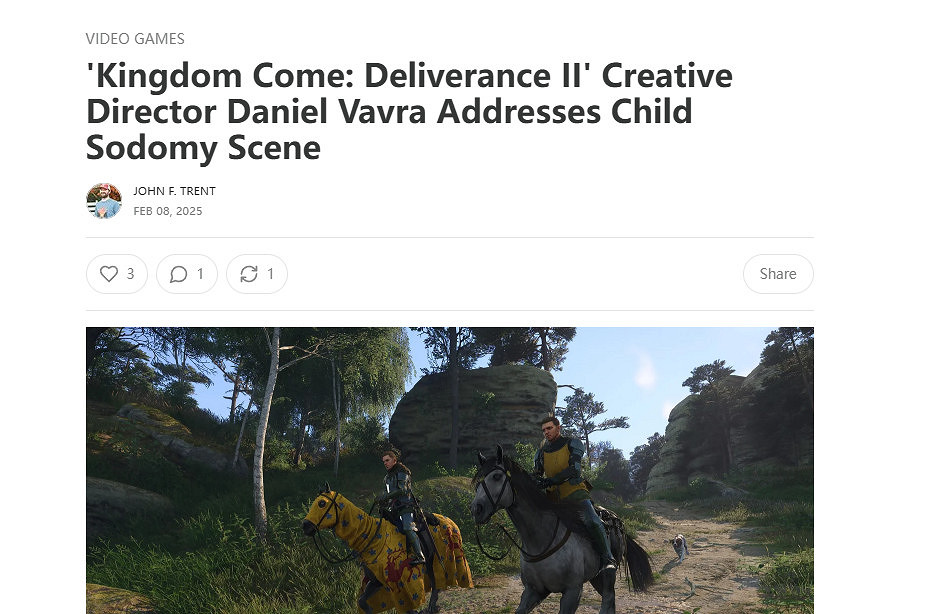 《天國降臨: 救贖2》主角是戀童癖?遊戲中漢斯還未成年! 《天國降臨: 救贖2》主角是戀童癖?遊戲中漢斯還未成年!