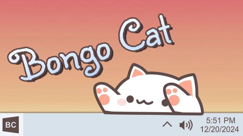 Steam熱梗拍桌貓放置遊戲《Bongo Cat》免費試玩