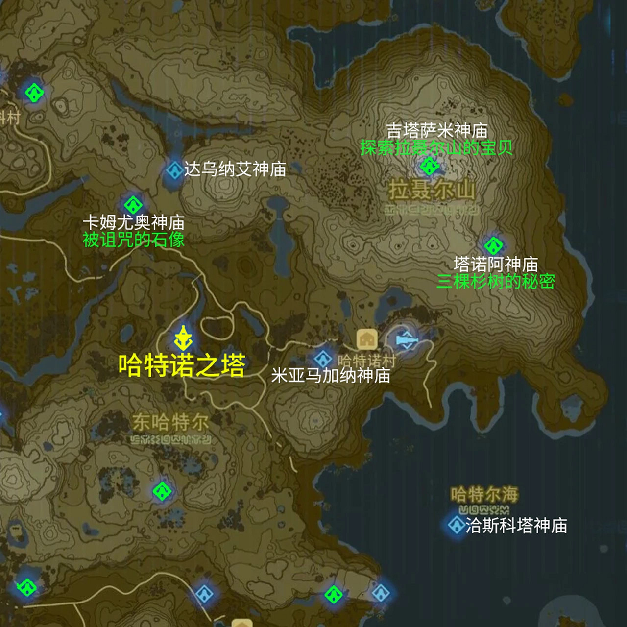《塞爾達傳說曠野之息》神廟全地圖一覽
