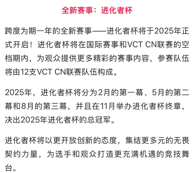 《特戰英豪》進化者杯賽事匯總 《特戰英豪》進化者杯賽事匯總