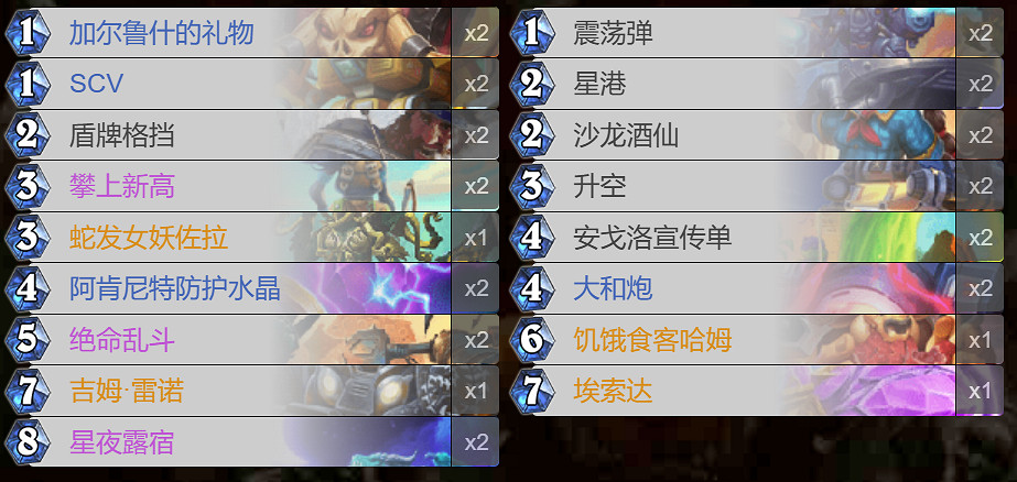 爐石戰記星際英雄傳新增成就卡組攻略