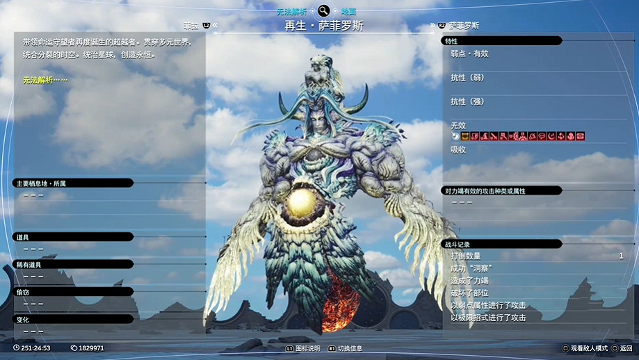 《最終幻想7重生》Boss圖鑒