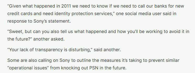 官方解釋&quot;PSN宕機原因&quot;過於敷衍 使用者：我們有知情權