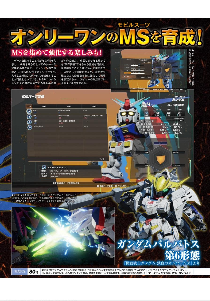 《SD鋼彈 激鬥同盟》參戰列表公開 已開發完成80%