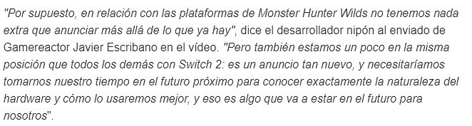 《魔物獵人：荒野》有望登錄Switch 2嗎？製作人回應