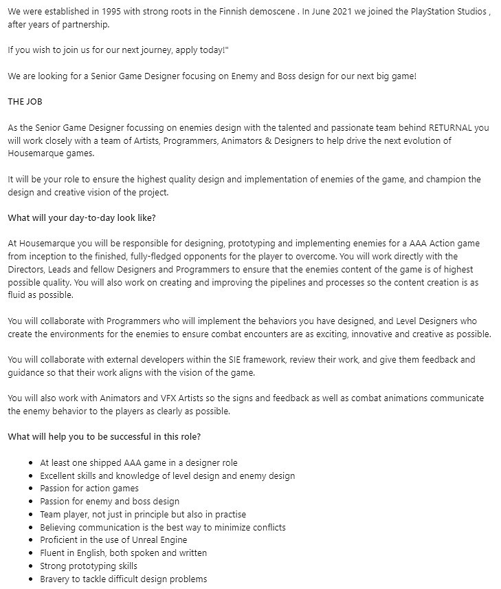 《死亡回歸》開發商打造3A動作遊戲 使用虛幻引擎