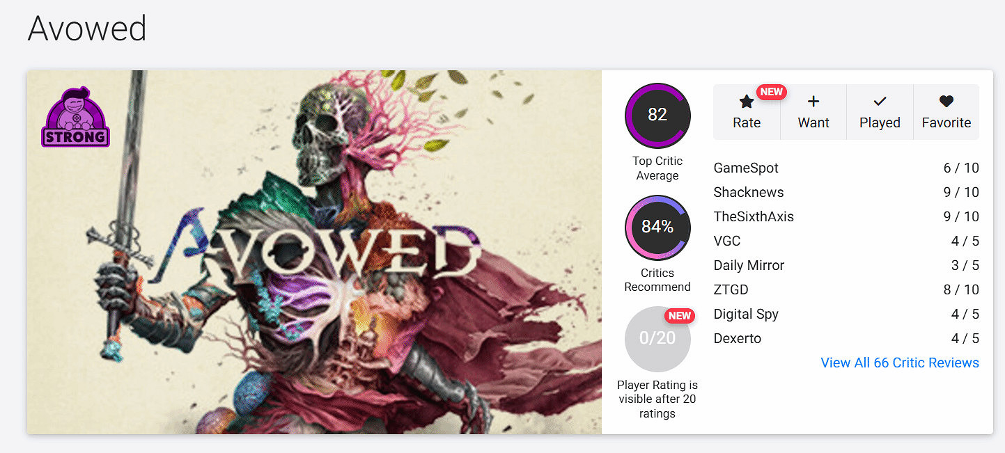 兩極分化？黑曜石《宣誓》OC站媒體均分82推薦度84%