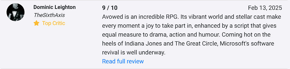 兩極分化？黑曜石《宣誓》OC站媒體均分82推薦度84%