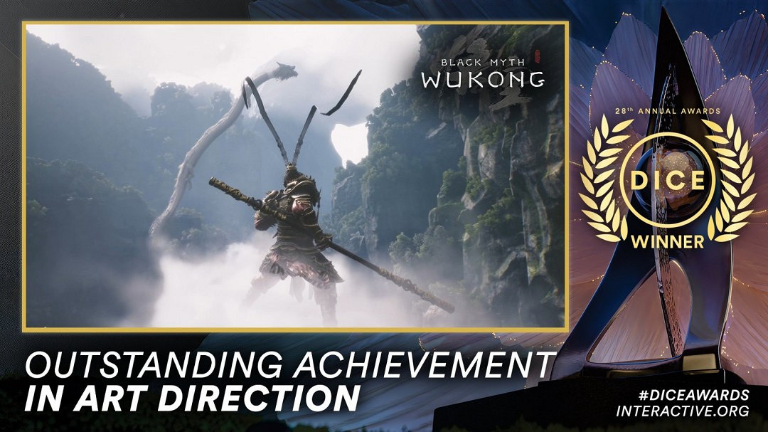 第28界DICE遊戲大獎獲獎名單公布 《黑神話:悟空》獲最佳藝術指導 第28界DICE遊戲大獎獲獎名單公布 《黑神話:悟空》獲最佳藝術指導