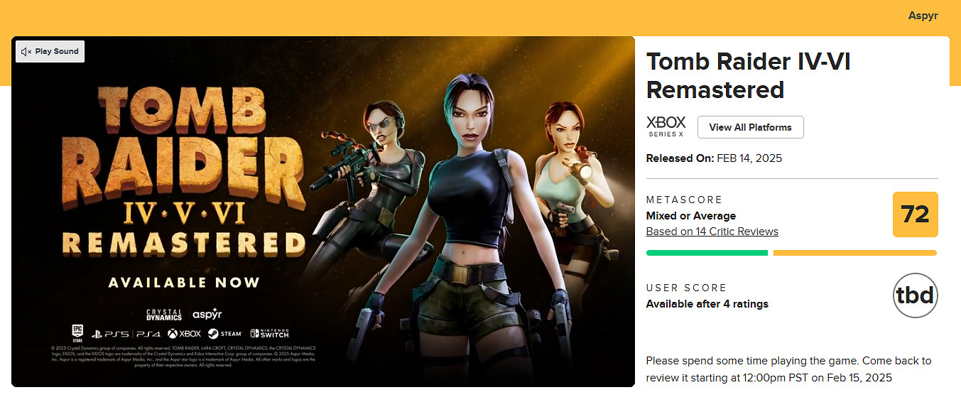 《古墓奇兵4-6復刻版》M站70分：仍是值得挖掘的寶藏!