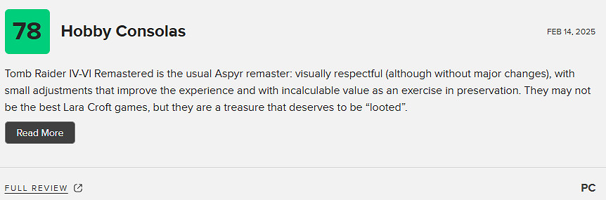 《古墓奇兵4-6復刻版》M站70分：仍是值得挖掘的寶藏!