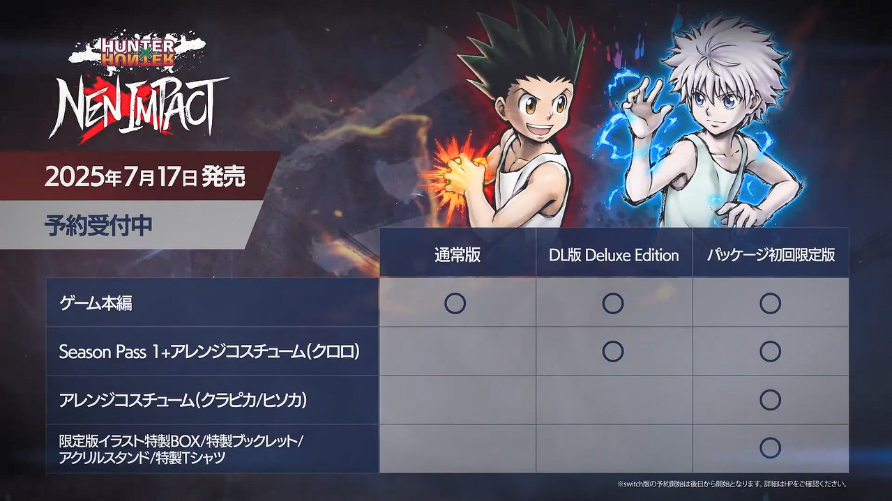 3V3格鬥遊戲《全職獵人:NEN×Impact》新宣傳片 3V3格鬥遊戲《全職獵人:NEN×Impact》新宣傳片