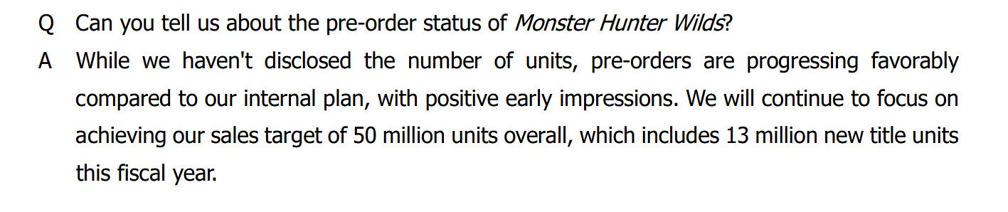 超出預期!卡普空稱《魔物獵人:荒野》預購表現很出色 超出預期!卡普空稱《魔物獵人:荒野》預購表現很出色