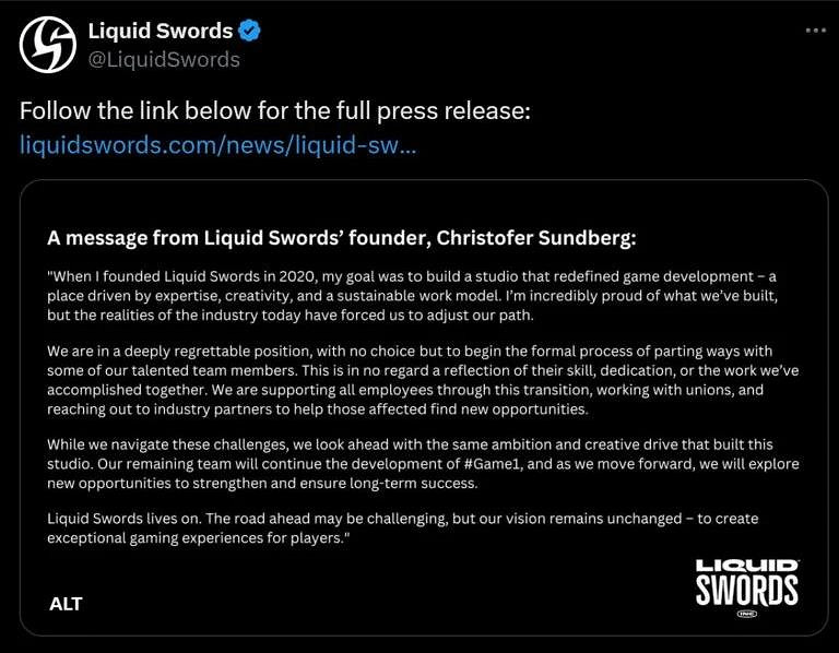 《正當防衛》工作室創始人新工作室宣布將會進行裁員 《正當防衛》工作室創始人新工作室宣布將會進行裁員