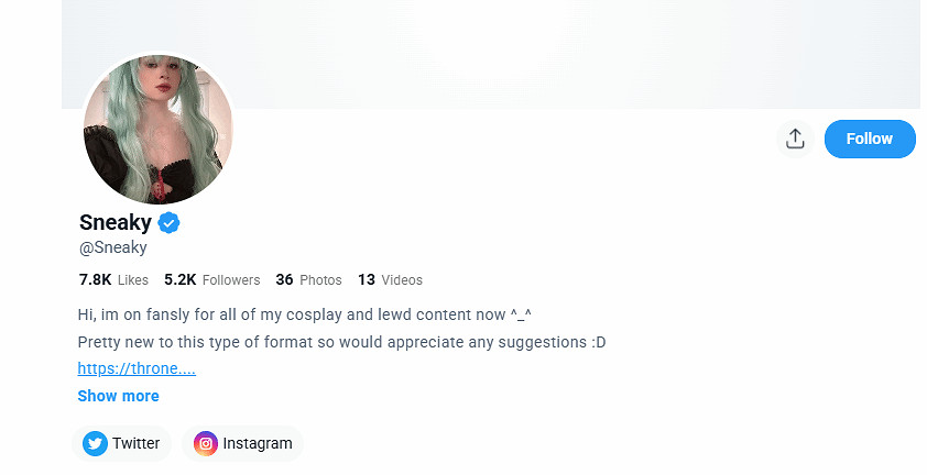 LOL女裝大佬Sneaky疑似“下海” 在成人網站賣擦邊照 LOL女裝大佬Sneaky疑似“下海” 在成人網站賣擦邊照