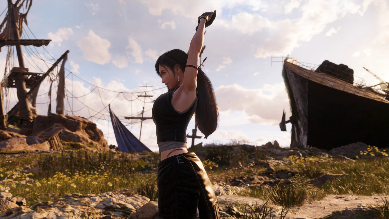 黑色穿搭更有韻味!《FF7重生》蒂法聖子降臨MOD展示 黑色穿搭更有韻味!《FF7重生》蒂法聖子降臨MOD展示