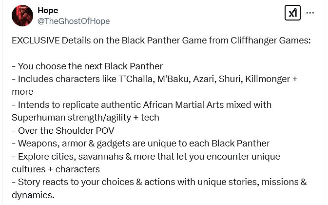 《黑豹》遊戲細節洩露 疑似只能扮演第二任黑豹 《黑豹》遊戲細節洩露 疑似只能扮演第二任黑豹