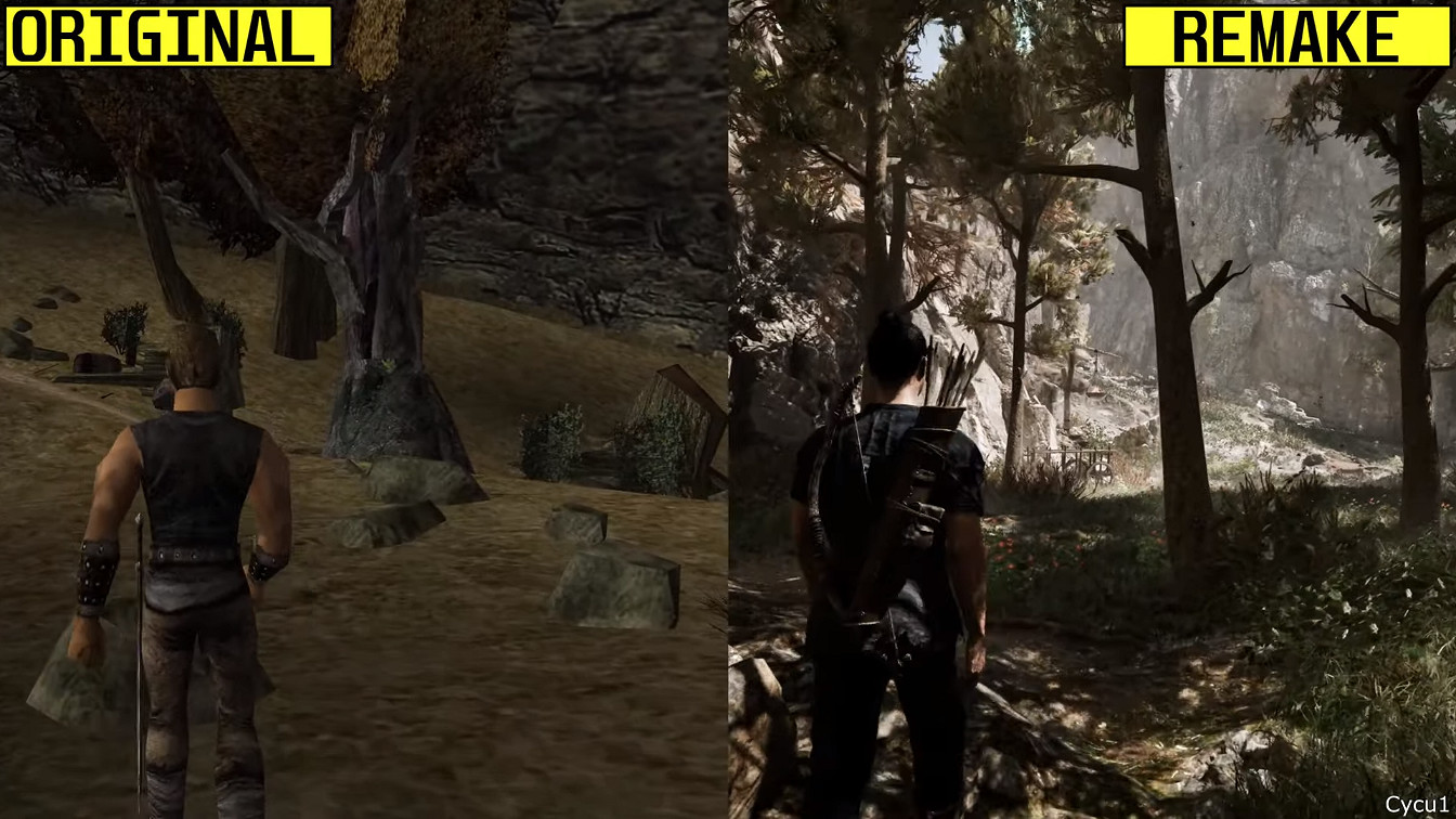 《哥特王朝：重製版》試玩版vs原版遊戲 畫質對比影片