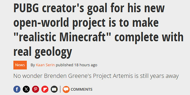 《絕地求生》公布新遊計劃：打造真實版《當個創世神麥塊》