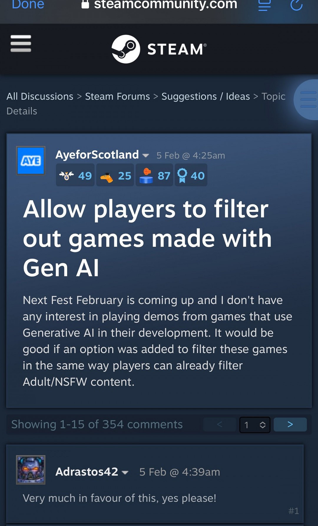 玩家呼籲Steam添加功能 過濾AI生成的遊戲 玩家呼籲Steam添加功能 過濾AI生成的遊戲