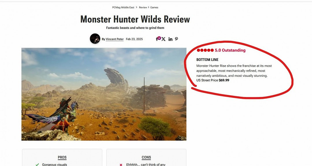 《怪獵:荒野》首個媒體評分泄露:PS5獲滿分好評! 《怪獵:荒野》首個媒體評分泄露:PS5獲滿分好評!