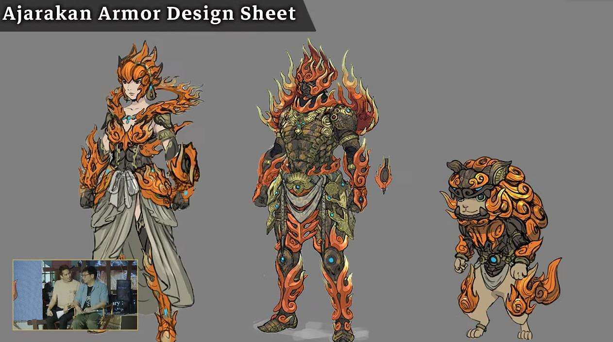 《魔物獵人：荒野》“赫猿獸”原畫 武器 防具設計圖