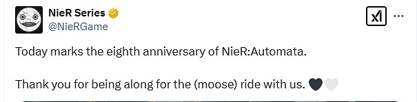 《尼爾:機械紀元》現已發售八周年!官方發文祝賀 《尼爾:機械紀元》現已發售八周年!官方發文祝賀