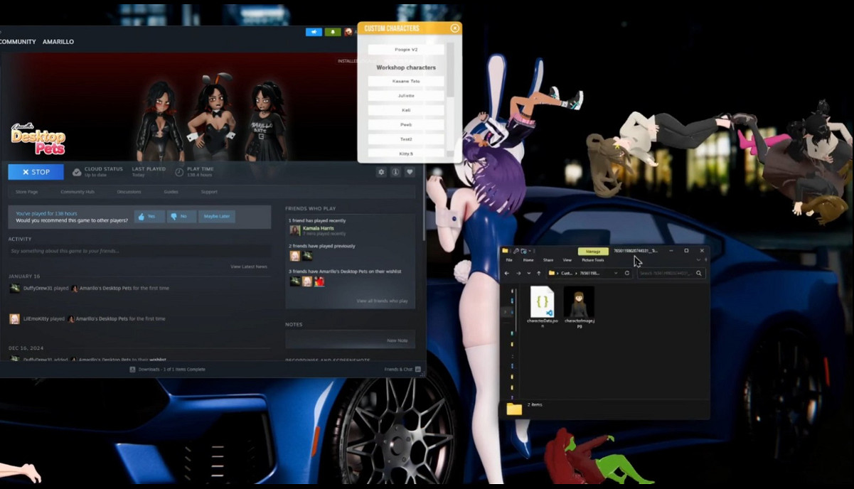 胸部大小可以自己捏!Steam 3D創角桌寵遊戲推出試玩版