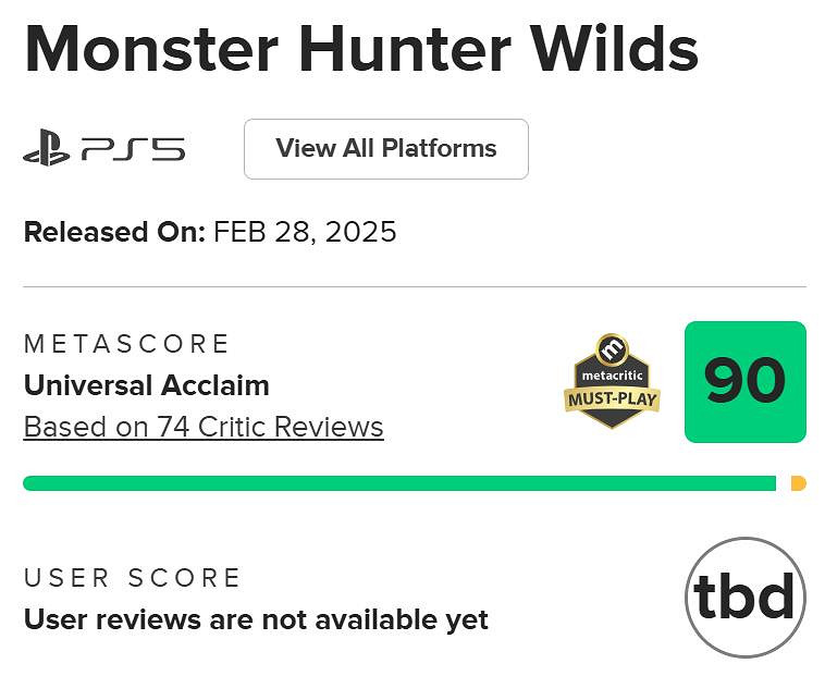 《魔物獵人:荒野》媒體評分解禁:IGN/GS均給出8分 《魔物獵人:荒野》媒體評分解禁:IGN/GS均給出8分