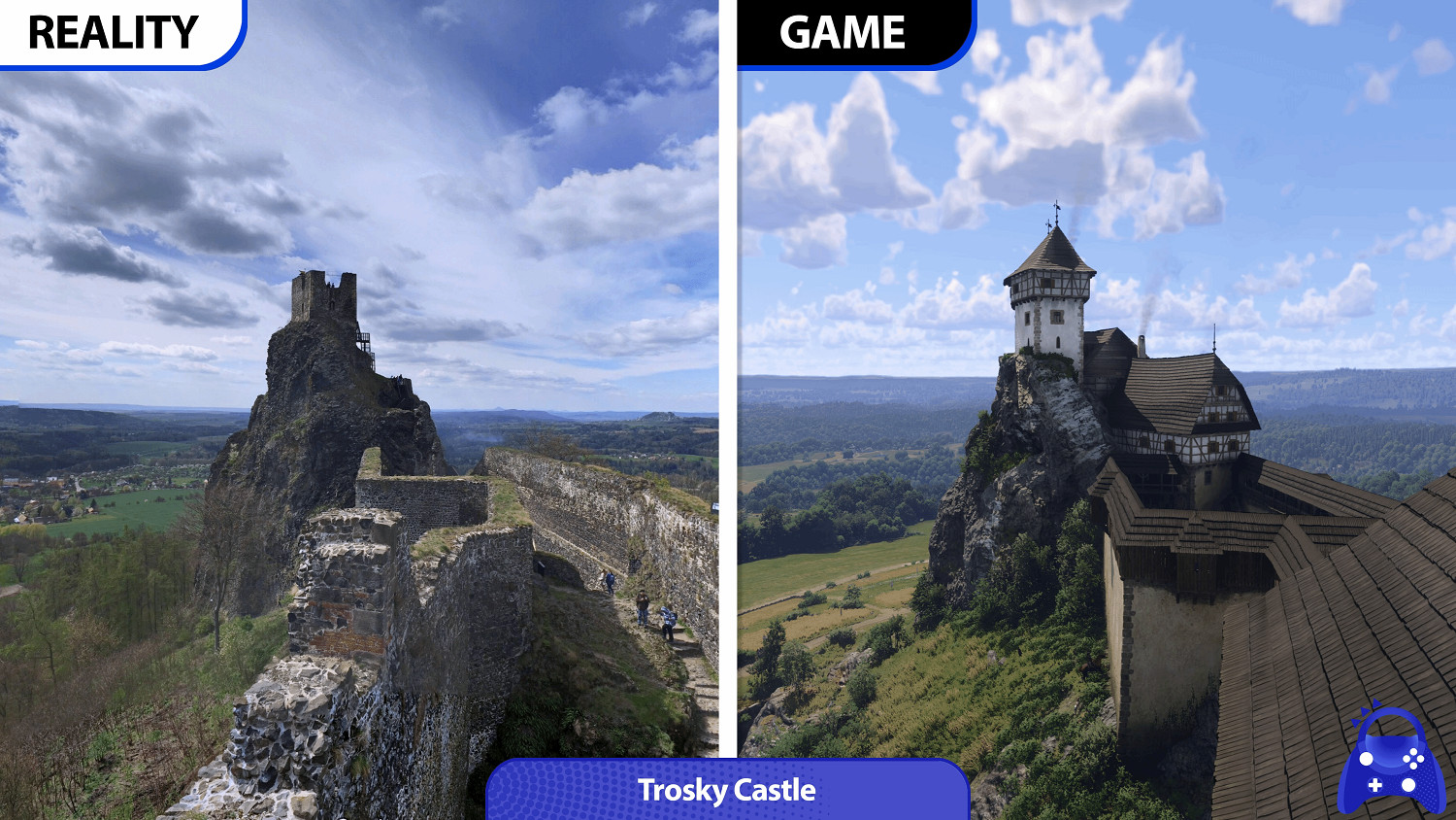 這誰分得清？《天國拯救2》遊戲場景與現實場景對比