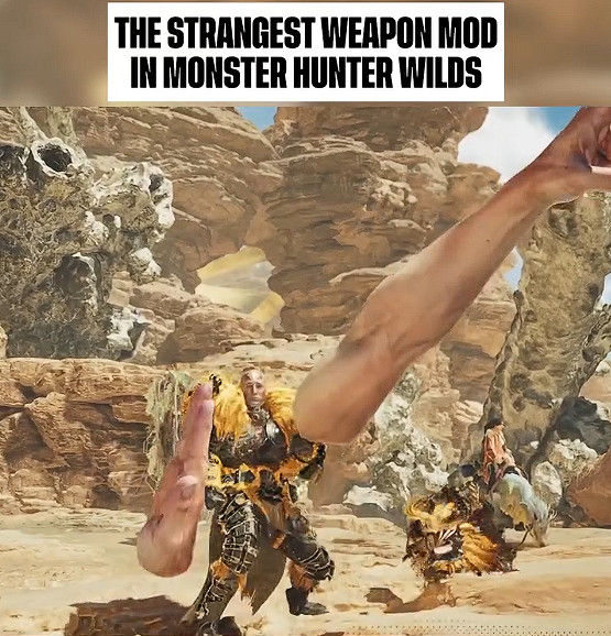 《魔物獵人荒野》手指長槍mod 體驗一指戳爆怪物快感 《魔物獵人荒野》手指長槍mod 體驗一指戳爆怪物快感