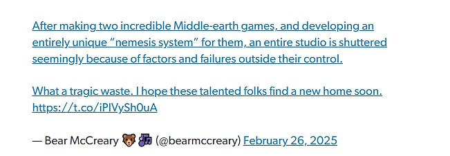 《中土世界》工作室被關閉但專利被保留!2036年到期 《中土世界》工作室被關閉但專利被保留!2036年到期