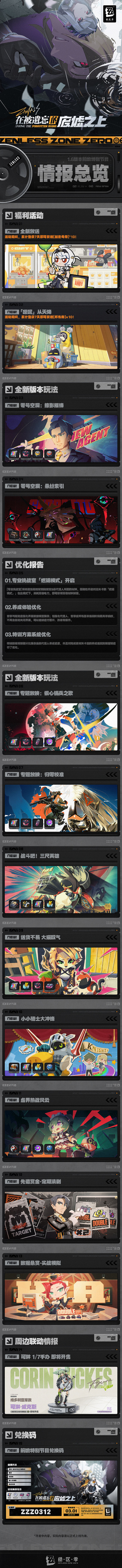 《絕區零》1.6版本PV 情報總覽公開！3月12日上線