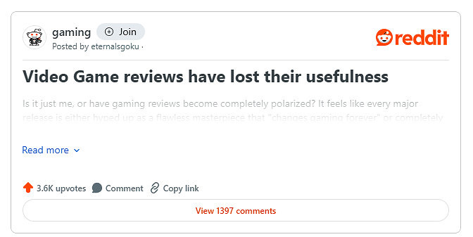 國外玩家熱議遊戲評測分歧大 玩家難以判斷遊戲好壞 國外玩家熱議遊戲評測分歧大 玩家難以判斷遊戲好壞