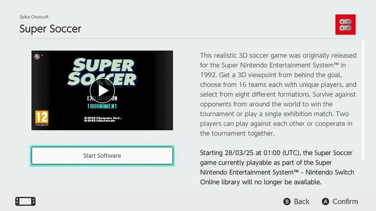 任天堂確認Switch Online的一款復古遊戲將會下架！