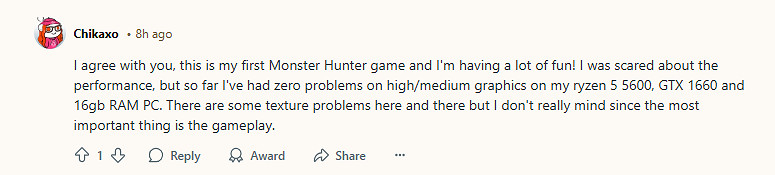 老外稱讚《怪獵荒野》:拋開優化 本作絕對是系列最佳 老外稱讚《怪獵荒野》:拋開優化 本作絕對是系列最佳