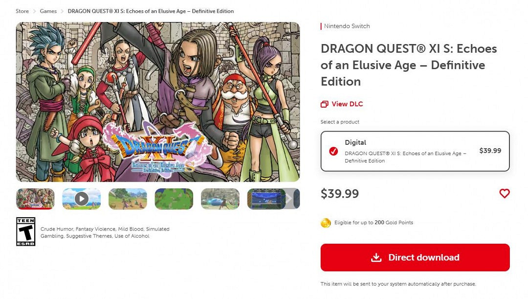 《勇者鬥惡龍11》重新上架Switch歐美服 售價永降 《勇者鬥惡龍11》重新上架Switch歐美服 售價永降