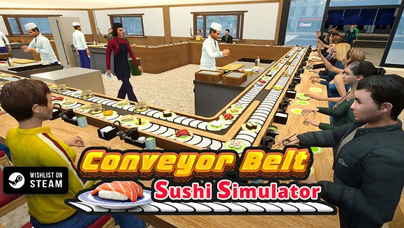 《回轉壽司模擬器》Steam上線 經典日料店經營