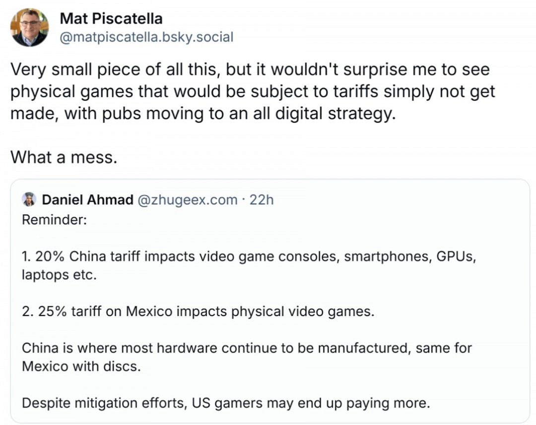 川普關稅將深度影響主機和實體遊戲的未來 川普關稅將深度影響主機和實體遊戲的未來