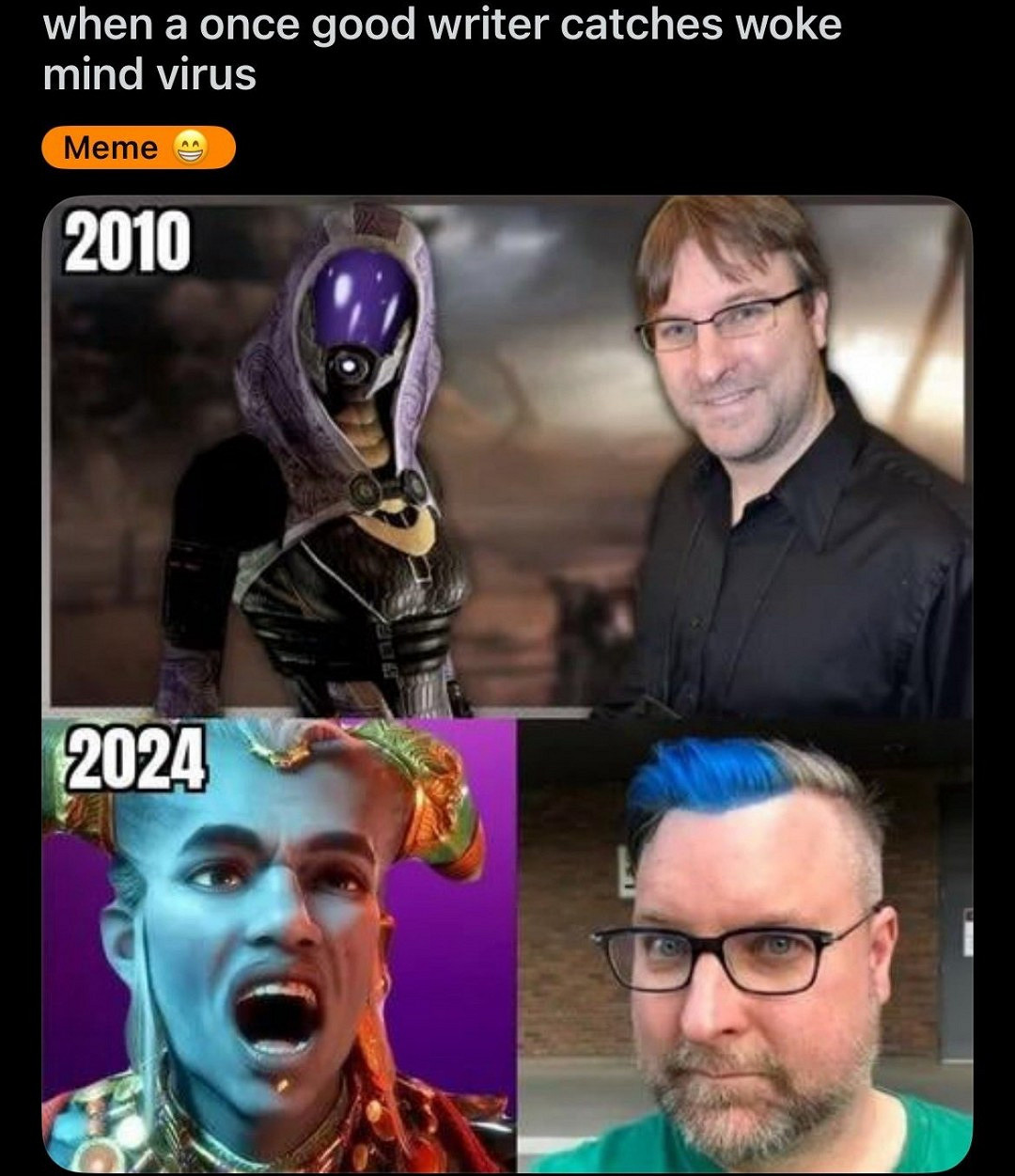 《闇龍紀元4》編劇相隔15年照片對比：DEI害人不淺啊