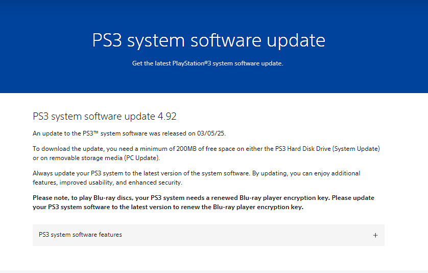 在發售19年後 索尼PS3主機獲得系統軟體更新